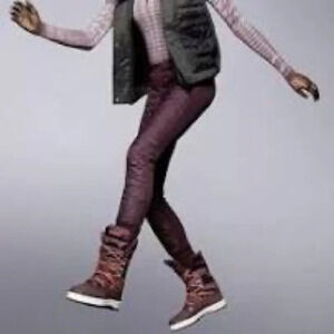 Stella McCartney x Adidas Quilted Pants in Burgundy - Size Large